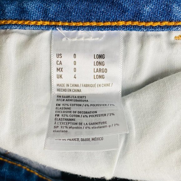 AE Super Low Stretch AEO Denim Jegging Jeans 0 L - Picture 13 of 13